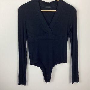 ATM Anthony Thomas Melillo V-Neck Trapunto Bodysuit Size Medium